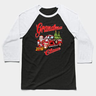 Grandma Claus Santa Car Christmas Funny Awesome Gift Baseball T-Shirt